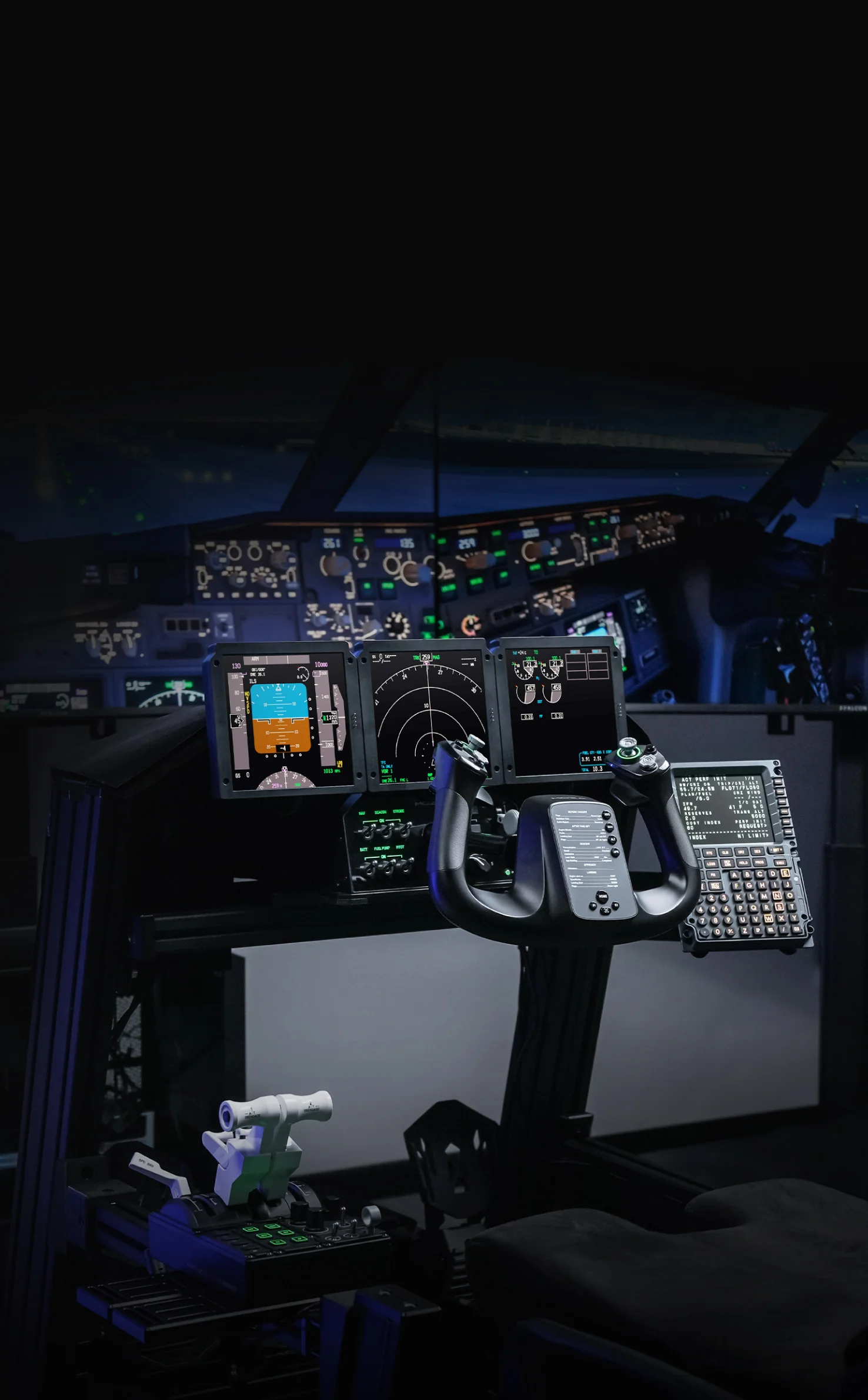 Panel Display MOZA AMPCD - example of use for BOEING and AIRBUS